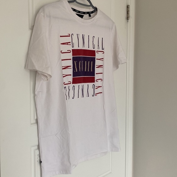 CYNICAL XCVIII White Logo T Shirt in Large - Picture 7 of 8
